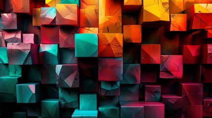 illustration abstract 3D geometric colorful backgrond