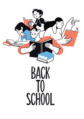 Back to school poster. Vector Design