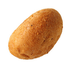 One fresh burger bun isolated on white