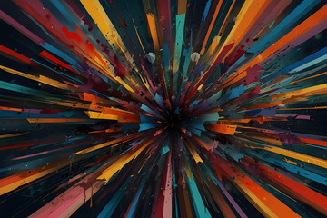 colors and abstract shapes, inviting viewers to decipher its hidden meanings, UHD, 8k image, highly realistic 
