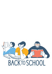 Back to school poster. Vector Design