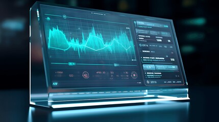 Business intelligence. Diagram, Graph, Stock Trading, Investment dashboard. Generative AI