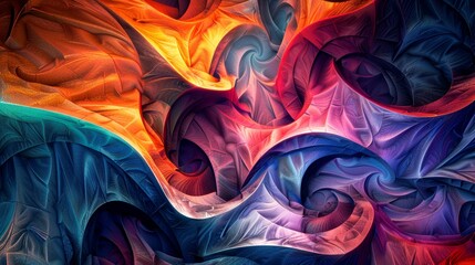 Obraz premium illustration abstract wave liquid and circle colorful