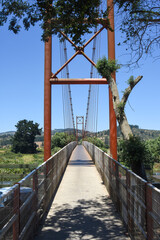 Los Escalones Footbridge, 
Mataquito river, Maule, Chile