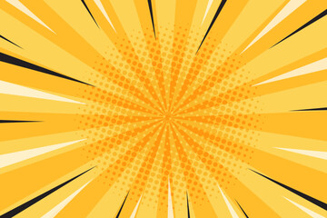 Flat  yellow comic style background