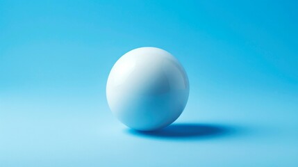 portrait ball on clean blue background