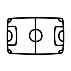 soccer field of soccer football championship doodle icons