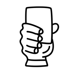 violation card of soccer football championship doodle icons