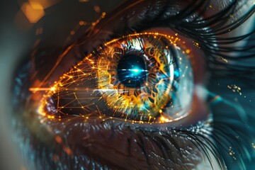 Realistic hologram of human eye 