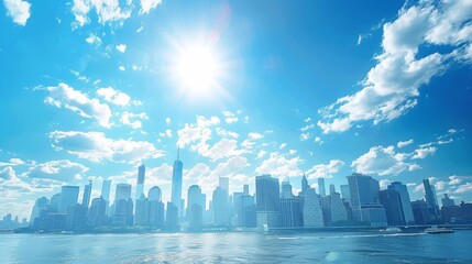 Urban panorama cityscape skyline.