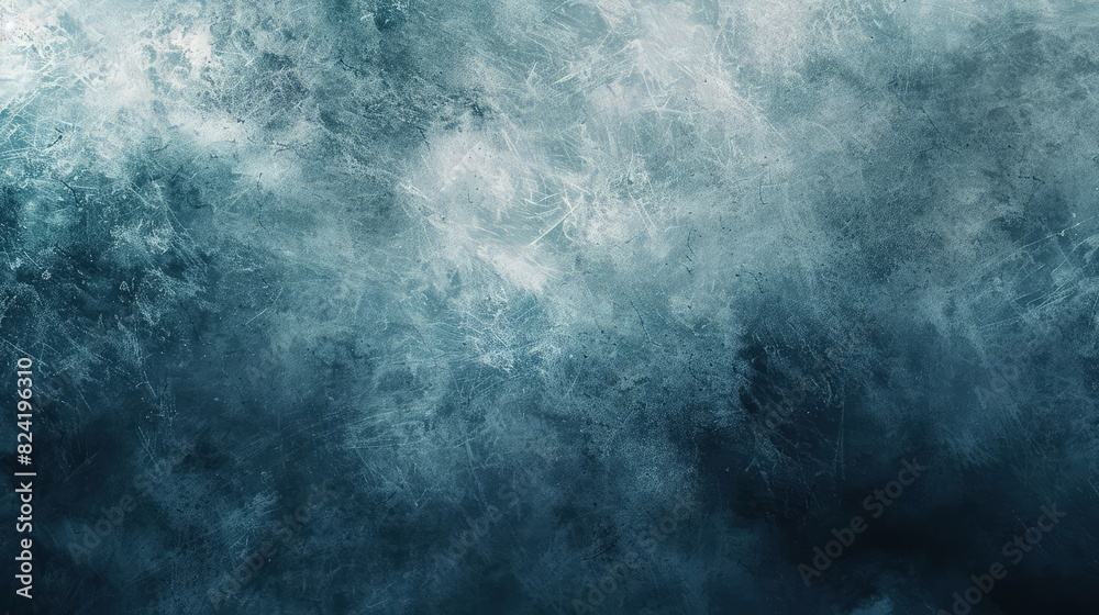 Wall mural a grainy texture background with a cool palette of deep blues and soft grays, creating a serene and 