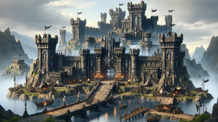 Epic Fortress: Majestic Medieval Stronghold by the Sea