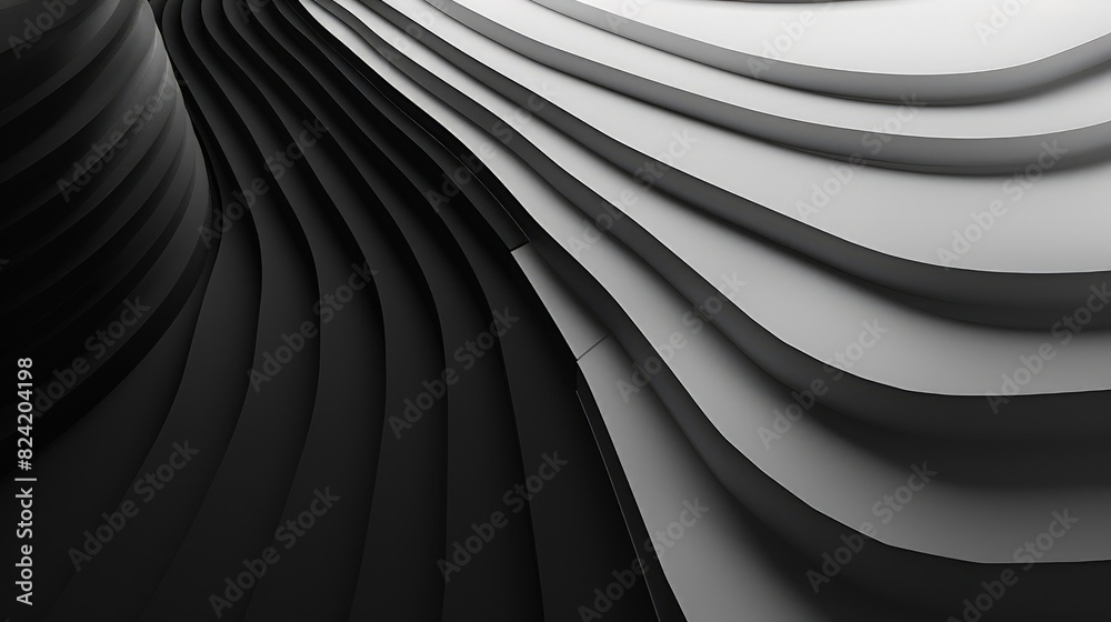 Wall mural a minimalist monochromatic abstract background with layered textures and gradients in black and whit