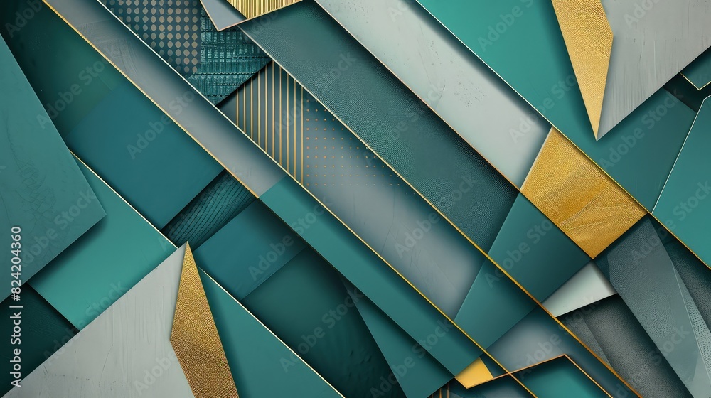 Canvas Prints a modern abstract shapes and forms background showcasing layered geometric patterns in shades of tea