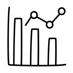 graphic chart of economic and business doodle icons
