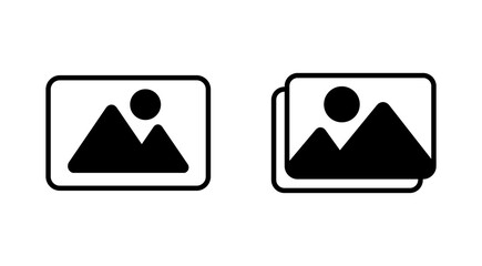 Picture icon set. photo gallery icon symbol