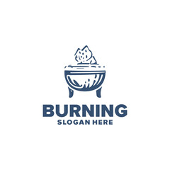 Barbeque vintage logo vector illustration