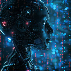 Fototapeta premium Artificial intelligence technology background