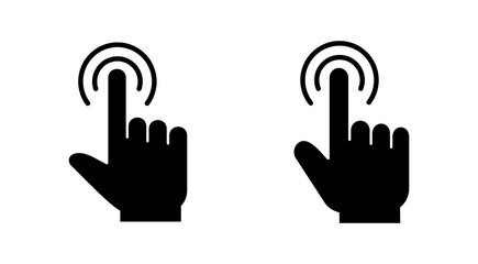 Hand click icon set. pointer icon vector. hand cursor icon vector