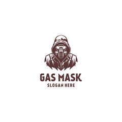 Gas mask logo vector illustration