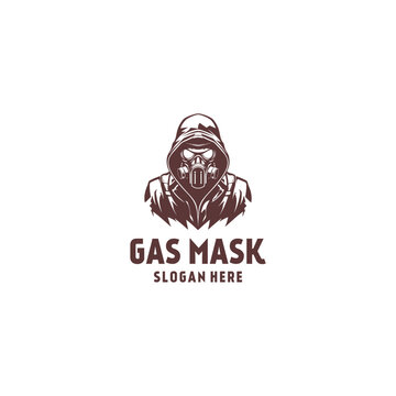 Gas mask logo vector illustration