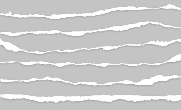 ripped pages 6 difrent shapes end page paper