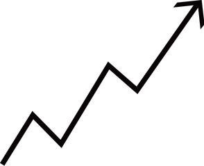Growth trend chart arrow