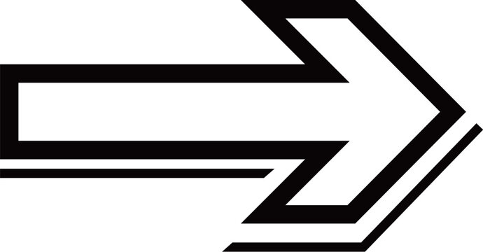 recommend clip art: Black outlined thick arrow pointing to the right