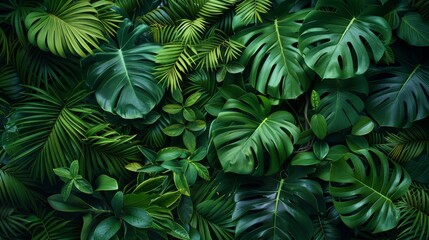 Background Tropical. Amidst the dense foliage, the rainforest becomes a labyrinth of life, offering countless paths and hidden corners to explore and discover.