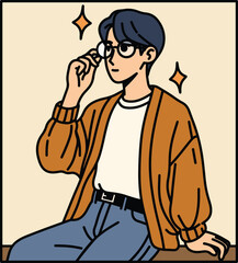 Cute boy aesthetic korean style