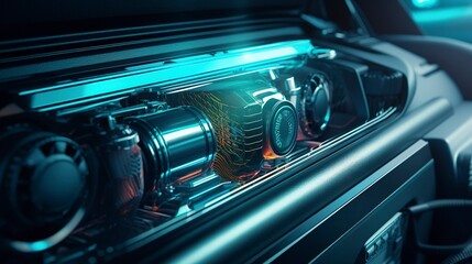 A photo of a modern car HVAC system