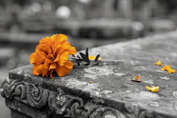 Day of the Dead tribute depicting eternal remembrance. Vibrant cultural celebration