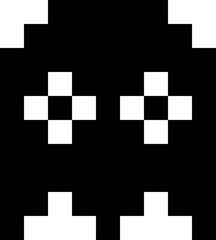 Retro arcade game character, 8 bit monster