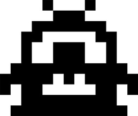 Fototapeta premium Pixel monster or alien character for 8bit game