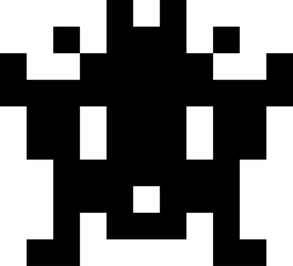 Monster silhouette for retro pixel game