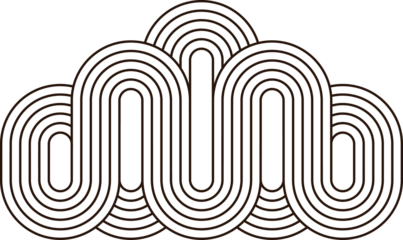 Rounded wavy shape, zen pattern figure