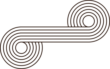 Circular shape, zen stripy figure design