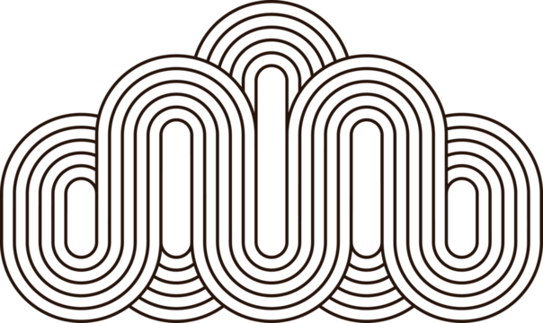 Rounded wavy shape, zen pattern figure