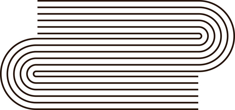 Minimalist line form, stripy zen shape