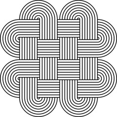 Geometric abstract stripy zen shape
