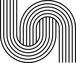 Obraz premium Complex stripy zen shapes or arches