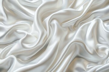 Obraz premium White gray satin texture that is white silver fabric silk panorama background with beautiful soft blur pattern natural.