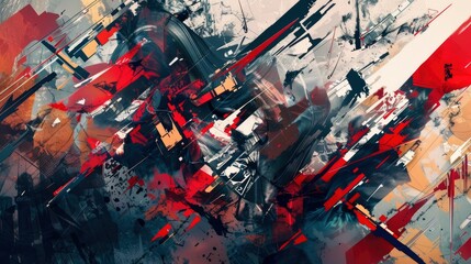  Symbol of hope, American history, cyber art brushstroke, geometric abstraction, UHD. 