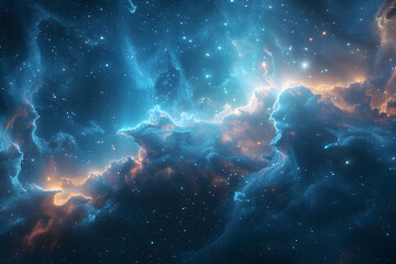 Big Bang colorful space galaxy fog cloud nebula. Universe science astronomy and stary night cosmos mockup background. Supernova concept wallpaper.