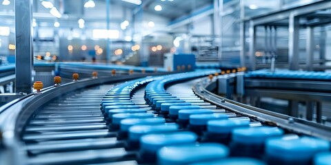 Obraz premium Utilizing technology to improve food processing efficiency and quality. Concept Food Processing, Technology, Efficiency, Quality Control, Innovation