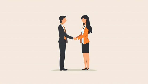 Visualize a flat design of an employee receiving a Employee of the Month award