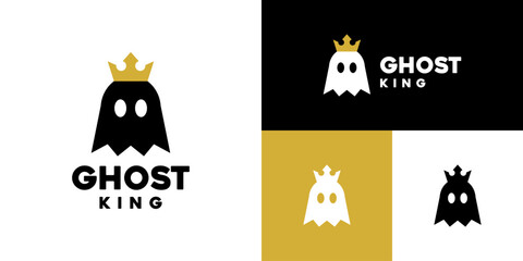 Design template of the ghost king logo.
Power, warriors, kingdoms.
Icon symbol, vector EPS 10.