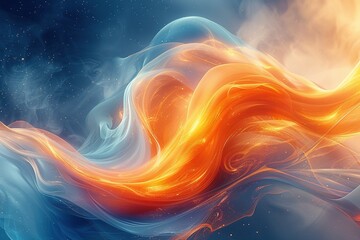 Fototapeta premium Colorful paper and flowing liquid
