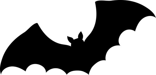 Halloween season spooky bat black silhouette