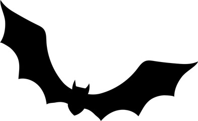 Halloween horror creepy flying bat silhouette